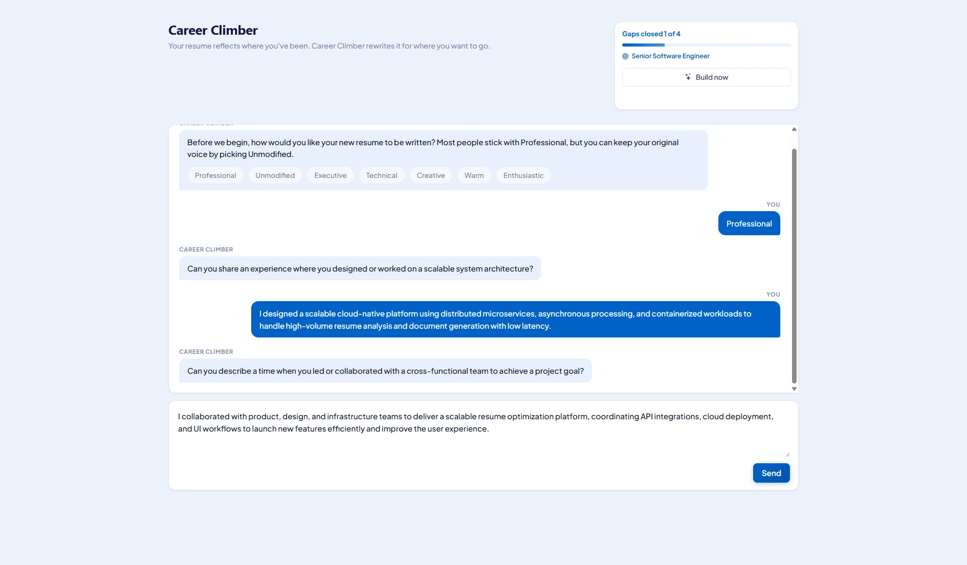 Career Climber roadmap showing personalized next-step roles and required skills