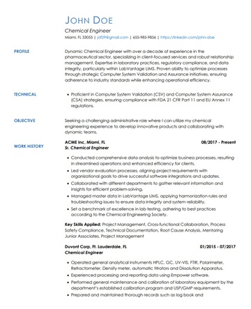Executive resume template preview
