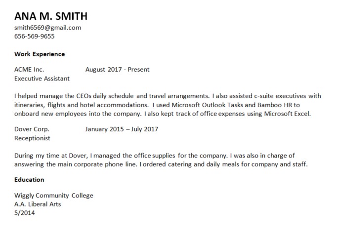 original resume