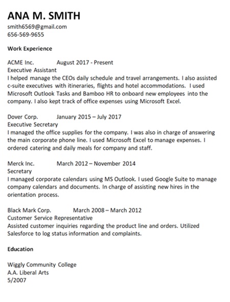 original resume